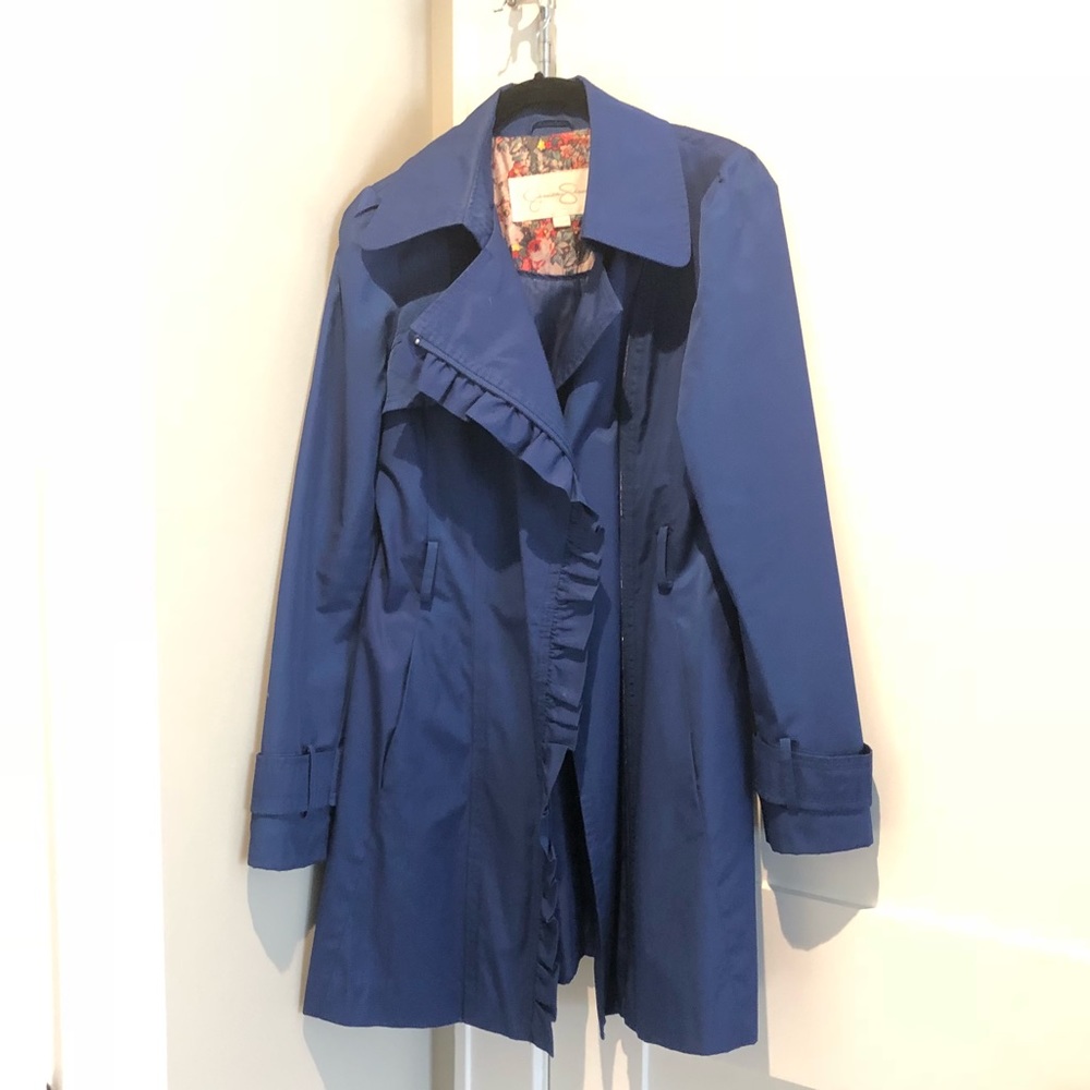 💙Blue trench coat 💙 - Picture 3 of 7